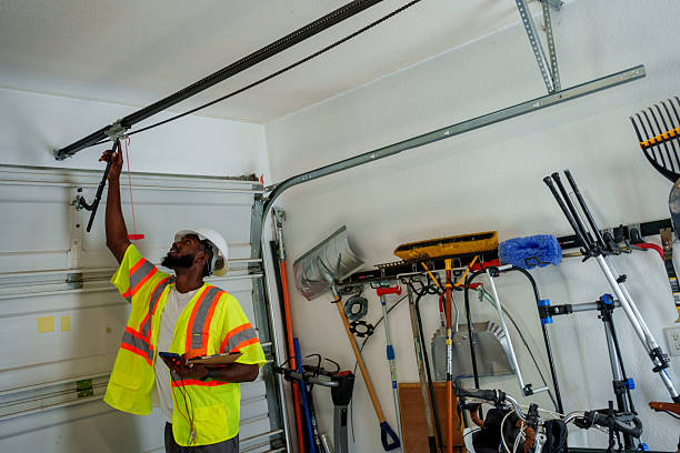 Professional Garage Door Panel Replacement technician working in Shady Point, OK
